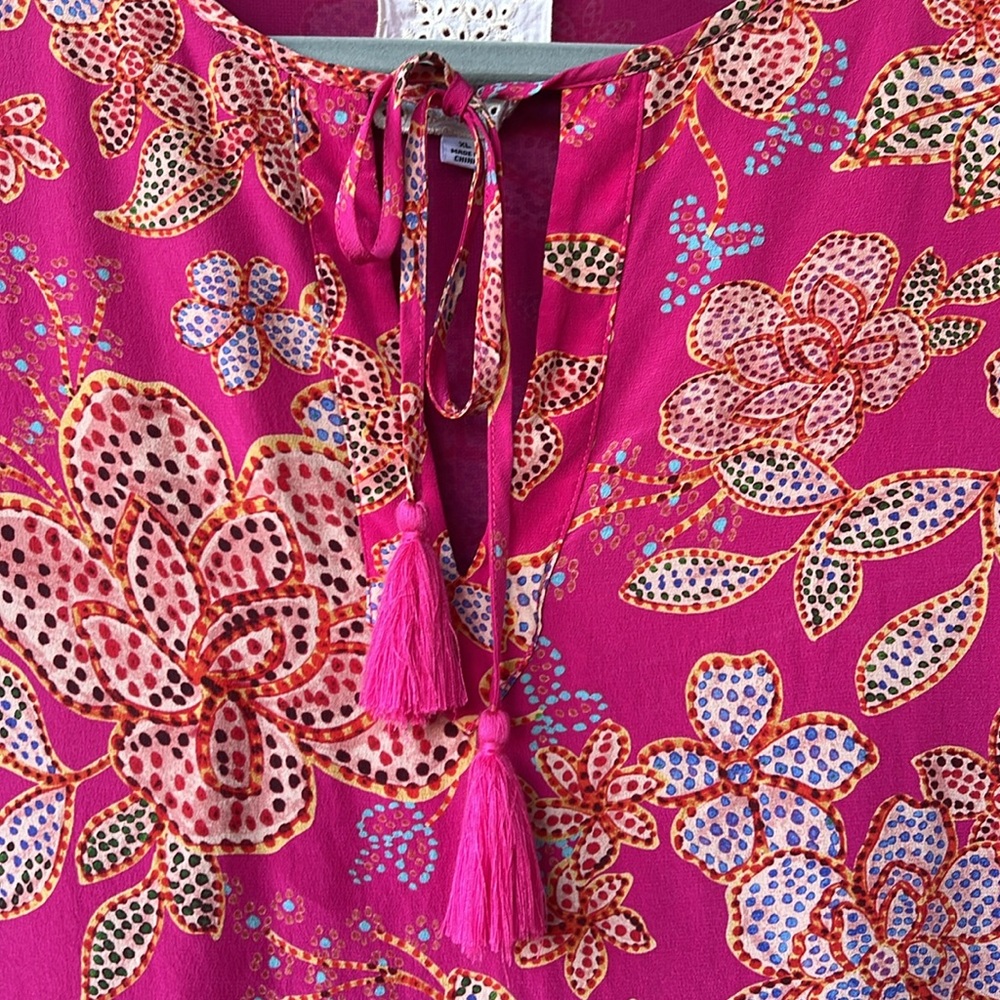 🌺 Johnny Was Pink Floral Silk Dress 🌺 - Picture 8 of 15